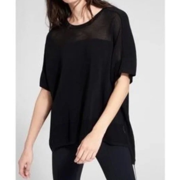 Athleta Tops - Athleta Kahala Oversized Pullover Short Sleeve Sweater Sz M